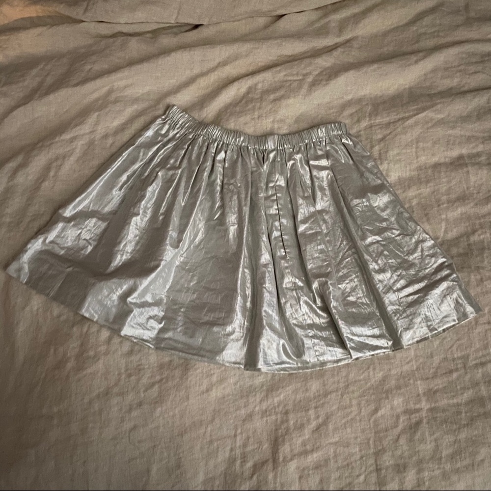 MAJE Silver Voluminous Balloon Skirt Size M/2